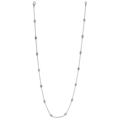 Pre-owned Morris & David 1.00 Carat Natural Diamond, The Yard Necklace G Si 14 Karat White Gold 14 Stones