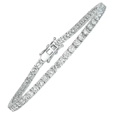 Pre-owned Morris & David 10.01 Carat Diamond Tennis Bracelet G Si 43 Stones 14k White Gold 7''