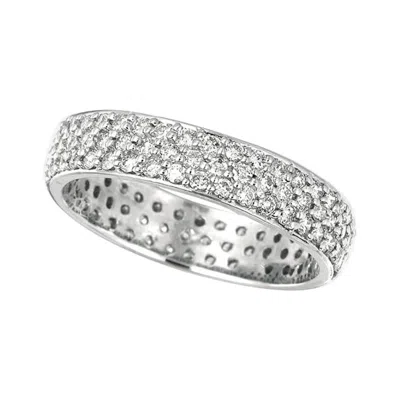 Pre-owned Morris & David 1.05 Carat Natural Diamond Eternity Ring Band G Si 14 Karat White Gold