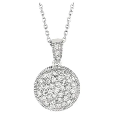 Pre-owned Morris & David 1.05 Carat Natural Diamond Necklace Pendant 14 Karat White Gold G Si