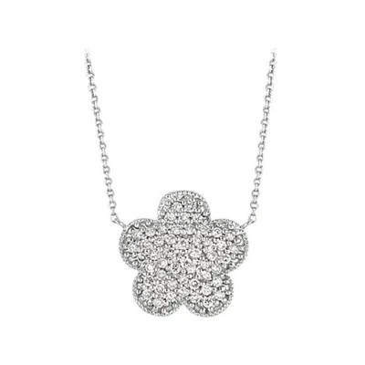 Pre-owned Morris & David 1.09 Carat Natural Diamond Necklace 14 Karat White Gold G Si Chain