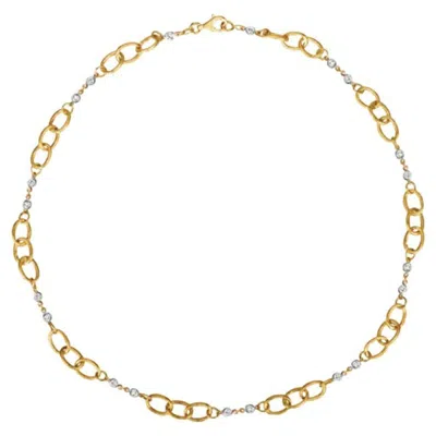 Pre-owned Morris & David 1.10 Carat Diamond Chain Style Necklace G Si 14k Yellow Gold