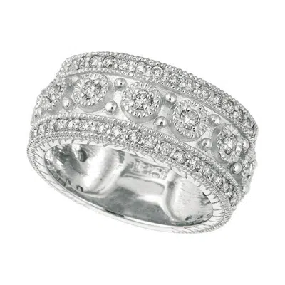 Pre-owned Morris & David 1.15 Carat Natural Diamond Byzantine Band G Si 14k White Gold