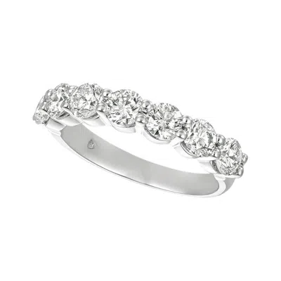 Pre-owned Morris & David 1.25 Carat Natural Diamond 7 Stone Ring G Si 14 Karat White Gold