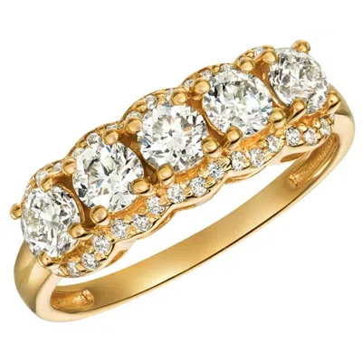 Pre-owned Morris & David 1.25 Carat Natural Diamond Ring Band G Si 14 Karat Yellow Gold