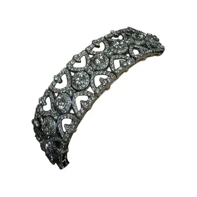 Pre-owned Morris & David 13.55 Carat Natural Diamond Bracelet G Si 14 Karat White Gold