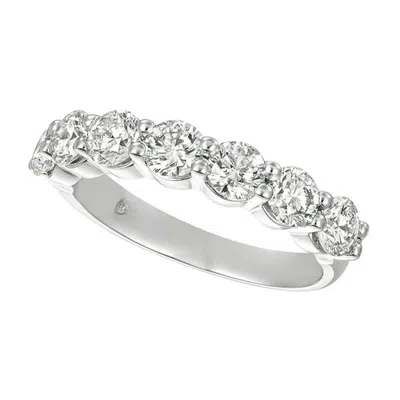 Pre-owned Morris & David 1.50 Carat 7 Stone Natural Diamond Ring Band G Si 14k White Gold
