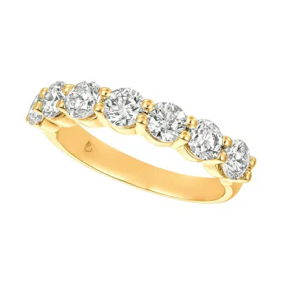 Pre-owned Morris & David 1.50 Carat 7 Stone Natural Diamond Ring Band G Si 14k Yellow Gold