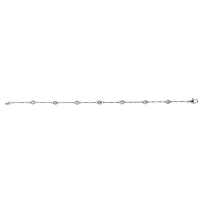 Pre-owned Morris & David 1.50 Carat Natural Diamond Bezel Bracelet G Si 14k White Gold