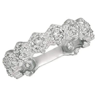 Pre-owned Morris & David 1.50 Carat Natural Diamond Ring Band G Si 14k White Gold
