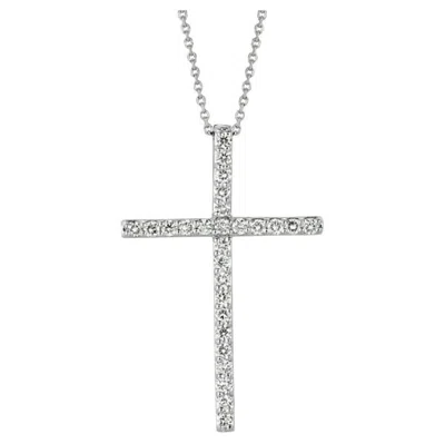 Pre-owned Morris & David 1.52 Carat Natural Diamond Circle Pendant Necklace 14k White Gold