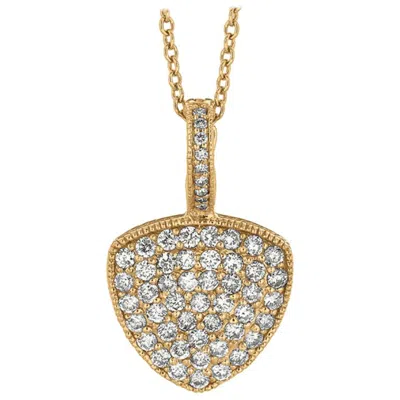 Pre-owned Morris & David 1.52 Carat Natural Diamond Necklace 14 Karat Yellow Gold G Si Chain