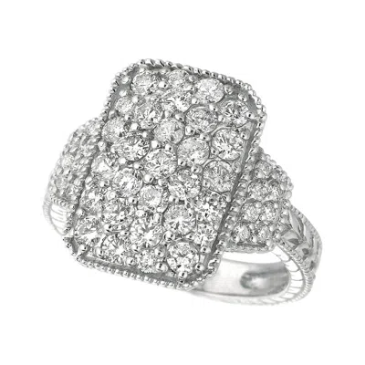 Pre-owned Morris & David 1.75 Carat Natural Diamond Ring G Si 14 Karat White Gold