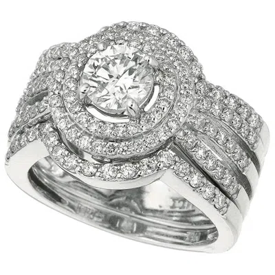 Pre-owned Morris & David 1.75 Carat Natural Diamond Ring G Si 14 Karat White Gold