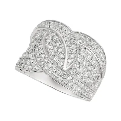 Pre-owned Morris & David 2.00 Carat Natural Diamond Ring G Si 14 Karat White Gold