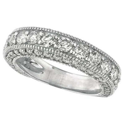 Pre-owned Morris & David 2.10 Carat Natural Diamond Ring Band G Si 14 Karat White Gold
