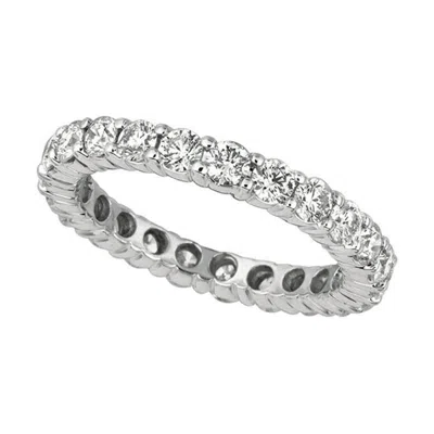 Pre-owned Morris & David 2.30 Carat Natural Diamond Eternity Band Ring G Si 14 Karat White Gold 23 Stones