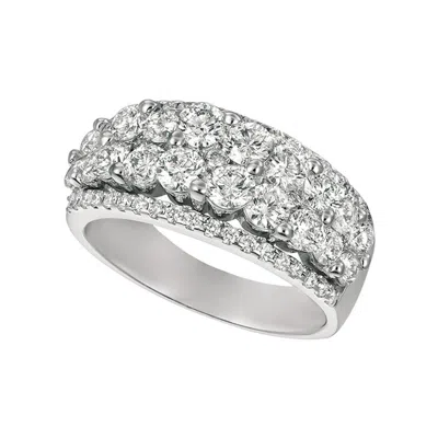 Pre-owned Morris & David 2.55 Carat Natural Diamond Ring Band G Si 14 Karat White Gold