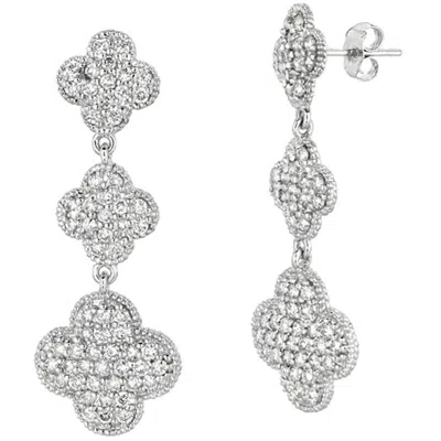 Pre-owned Morris & David 2.75 Carat Natural Diamond Drop Earrings G Si 14 Karat White Gold