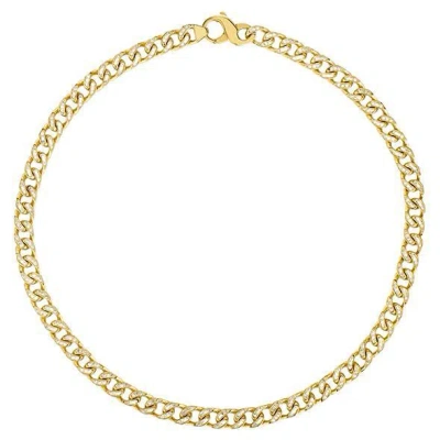 Pre-owned Morris & David 4.00 Carat Natural Diamond Cuban Link Necklace 14k Yellow Gold 34 Gram