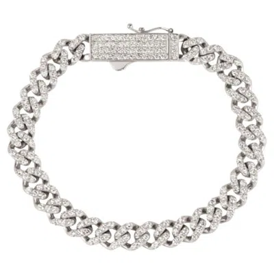 Pre-owned Morris & David 5.00 Carat Natural Diamond Miami Cuban Bracelet G Si 14k White Gold