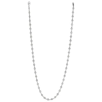 Pre-owned Morris & David 7.55 Carat Diamond By The Yard Necklace G Si 14 Karat White Gold 15 Pointer