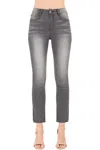 Morrison Denim The Friend Mid-rise Straight Leg Jeans In Silver Springs In Gray