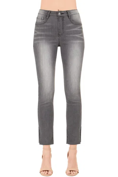 Morrison Denim The Friend Mid-rise Straight Leg Jeans In Silver Springs In Gray
