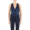 Morrison Denim Women's Fitted Vest In Studio 54 In Blue