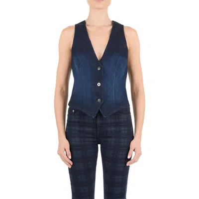 Morrison Denim Women's Fitted Vest In Studio 54 In Blue