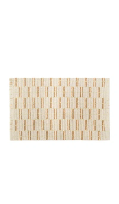 Morrow Soft Goods Lupe Standard Kitchen & Bath Mat In Lime & Tan