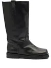 Morsica Berta Leather Boots In Black