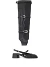 Morsica Olimpia Buckle-strap Leather Knee-high Boots