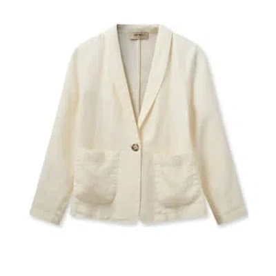 Mos Mosh Amelina Linen Blazer Ecru In Neutral