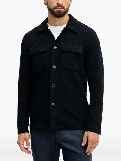 Mos Mosh Austin Buttoned Flap-pocket Shirt In Black