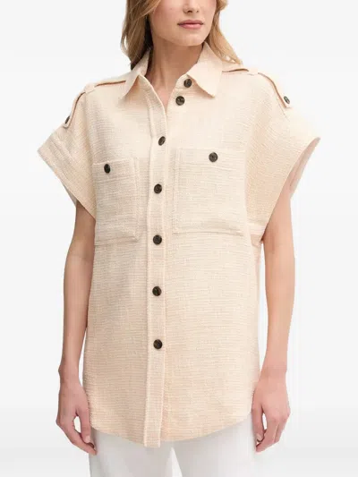 Mos Mosh Button Pocket Shirt In Neutral