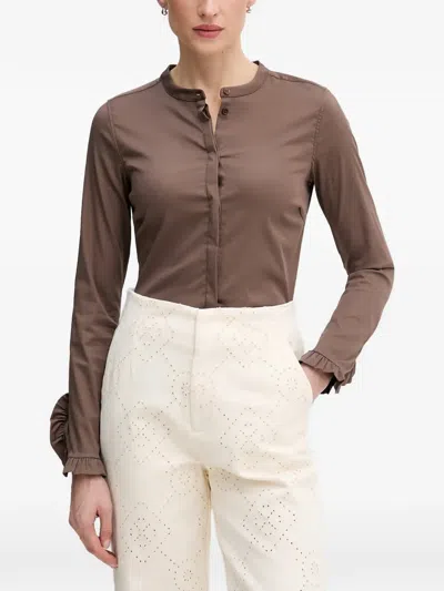 Mos Mosh Buttoned Shirt In Brown