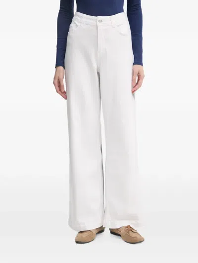 Mos Mosh Dara Wide-leg Jeans In 화이트