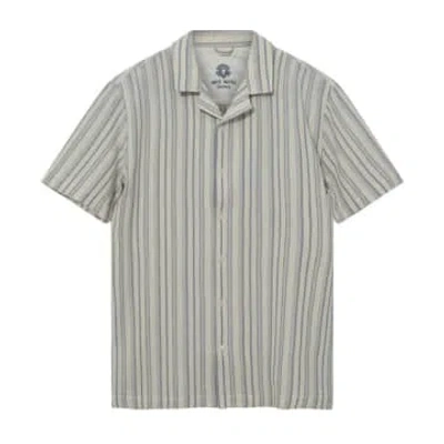 Mos Mosh Gallery Joe Havana Ss Shirt Sky Blue Stripe