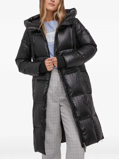 Mos Mosh Hooded Quilted Coat In Black