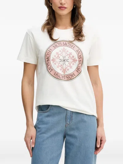 Mos Mosh Judd Logo-detail T-shirt In White