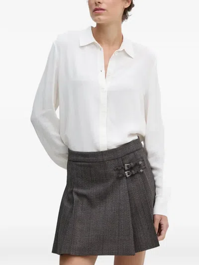 Mos Mosh Kether Sez Buttoned Striped Shirt In White