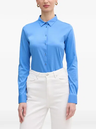 Mos Mosh Long-sleeve Shirt In Blue