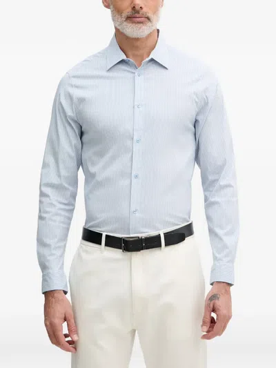 Mos Mosh Long-sleeved Stripe Shirt In Blue