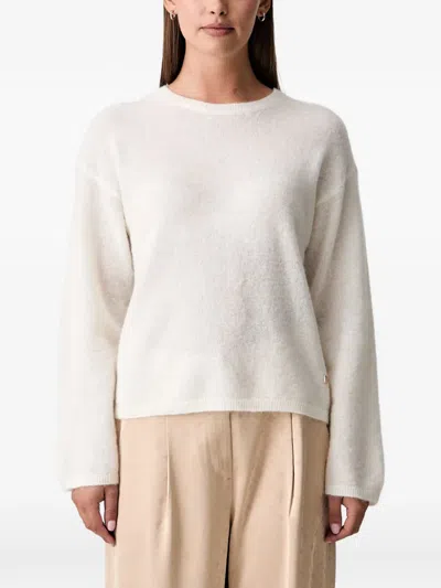 Mos Mosh Mape Crew-neck Sweater In 화이트