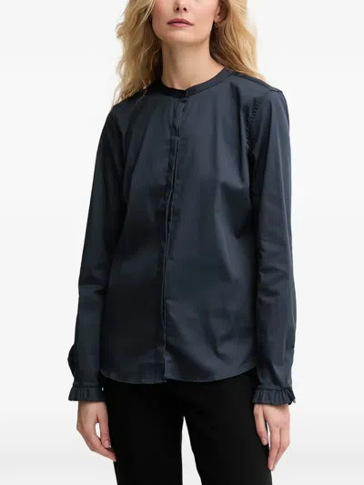 Mos Mosh Mattie Ruffled-cuffs Shirt In Black