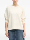 Mos Mosh Mmabello Basic Raglan-sleeve Sweatshirt In White