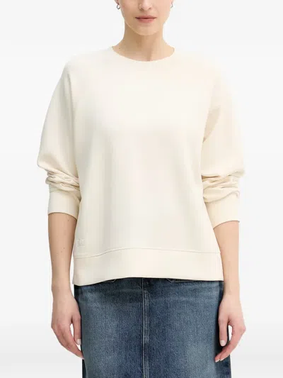 Mos Mosh Mmabello Basic Raglan-sleeve Sweatshirt In White