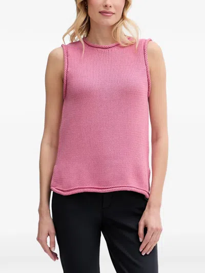 Mos Mosh Mmaubin Sl Sleeveless Side-slit Top In 핑크