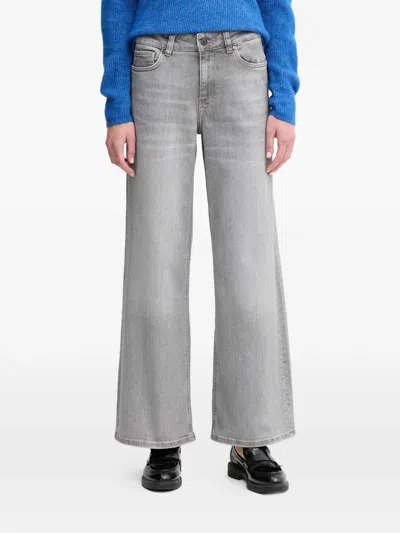Mos Mosh Mmdara Hera Wide-leg Jeans In Gray